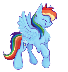 Size: 1000x1060 | Tagged: safe, artist:teochronico, derpibooru import, rainbow dash, pegasus, pony, ^^, blue coat, eyes closed, simple background, smiling, solo, transparent background