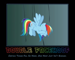 Size: 1000x800 | Tagged: safe, artist:atomicgreymon, derpibooru import, rainbow dash, pegasus, pony, g4, artifact, demotivational poster, facehoof, meme