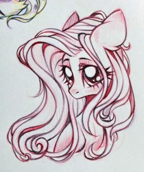 Size: 1722x2048 | Tagged: safe, artist:rozmed, derpibooru import, fluttershy, pegasus, pony, female, mare, traditional art