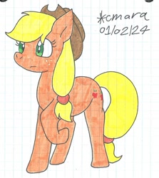 Size: 926x1037 | Tagged: safe, artist:cmara, derpibooru import, applejack, earth pony, pony, g4, female, solo