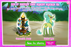 Size: 1961x1301 | Tagged: safe, derpibooru import, idw, cactus rose, abada, g4, advertisement, concave belly, costs real money, english, female, gameloft, horn, idw showified, introduction card, long legs, mare, mobile game, my little pony: magic princess, numbers, official, sale, slender, solo, text, thin