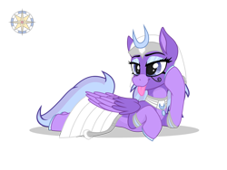 Size: 4000x3000 | Tagged: safe, artist:r4hucksake, derpibooru import, oc, oc:amethyst moon, pegasus, pony, female, lying down, mare, prone, simple background, solo, tongue, tongue out, transparent background