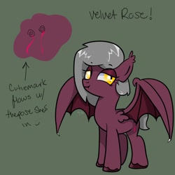 Size: 1000x1000 | Tagged: safe, artist:xxgirlscoutcookiexx, oc, oc only, oc:velvet rose, pony, female, mare, reference sheet