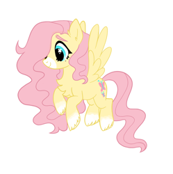 Size: 1280x1283 | Tagged: safe, artist:bunnykitty13, derpibooru import, edit, part of a set, fluttershy, pegasus, pony, g4, alternate design, beauty mark, blue eyes, chest fluff, coat markings, colored eyebrows, colored muzzle, cutie mark eyes, ear full, female, flying, long mane, long tail, mare, redesign, smiling, socks (coat marking), solo, spread wings, tail, unshorn fetlocks, vector, vector edit, wavy mane, wavy tail, wingding eyes, wings, yellow coat