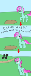 Size: 1968x4783 | Tagged: safe, artist:amateur-draw, derpibooru import, oc, oc only, oc:belle boue, unicorn, 3 panel comic, comic, horn, male, mud, solo, stallion, text, wet and messy