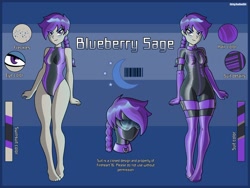 Size: 2500x1875 | Tagged: safe, artist:devillustart, derpibooru import, oc, oc:blueberry sage(fireverse), human, equestria girls, g4, boots, clothes, fireheart76's latex suit design, gloves, humanized, humanized oc, latex, latex boots, latex gloves, latex suit, prisoners of the moon, reference sheet, rubber, rubber gloves, rubber suit, shoes