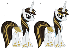 Size: 2242x1577 | Tagged: safe, artist:matthewoc, derpibooru exclusive, derpibooru import, edit, oc, oc only, oc:alicorn madison, oc:alicorn matthew, alicorn, autism, autistic, base used, frown, original character do not steal, rainbow power, rainbow power-ified, siblings, simple background, standing, transparent background, twins