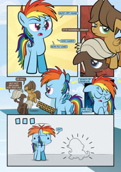 Size: 1920x2715 | Tagged: safe, artist:alexdti, derpibooru import, dumbbell, hoops, rainbow dash, pony, comic:how we met, best pony, cute, dashabetes, female, feminism, filly, filly rainbow dash, foal, younger