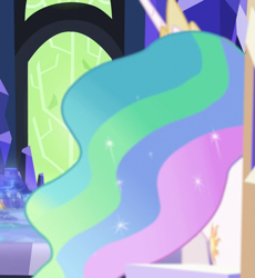 Size: 661x720 | Tagged: safe, derpibooru import, screencap, princess celestia, pony, celestial advice, g4, cropped, cutie map, solo, twilight's castle