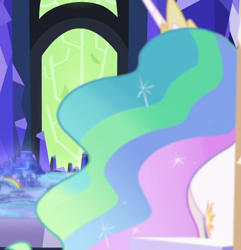 Size: 694x720 | Tagged: safe, derpibooru import, screencap, princess celestia, pony, celestial advice, g4, cropped, cutie map, solo, twilight's castle