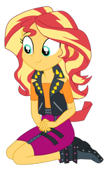 Size: 1928x3214 | Tagged: safe, artist:gmaplay, derpibooru import, sunset shimmer, better together, equestria girls, forgotten friendship, g4, cute, shimmerbetes, sitting, solo