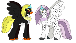 Size: 3264x1860 | Tagged: safe, artist:supahdonarudo, derpibooru import, oc, oc only, classical hippogriff, hippogriff, crown, jewelry, regalia, simple background, transparent background