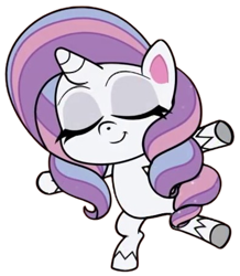 Size: 395x454 | Tagged: safe, derpibooru import, edit, edited screencap, screencap, potion nova, pony, unicorn, all that jitters, g4.5, my little pony: pony life, background removed, bipedal, eyes closed, female, horn, mare, simple background, solo, transparent background