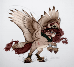 Size: 1521x1380 | Tagged: safe, alternate version, artist:acidum_valericc, artist:ondrea, derpibooru import, oc, oc:ondrea, fallout equestria, cool, infected, infection, spread wings, wings