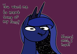 Size: 2047x1439 | Tagged: safe, artist:ewoudcponies, derpibooru import, princess luna, alicorn, pony, female, purple background, simple background, solo