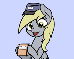 Size: 2047x1637 | Tagged: safe, artist:ewoudcponies, derpibooru import, derpy hooves, pegasus, pony, female, mail, package, simple background, solo