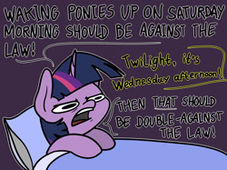 Size: 2047x1534 | Tagged: safe, artist:ewoudcponies, derpibooru import, twilight sparkle, pony, angry, bed, dialogue, female, solo