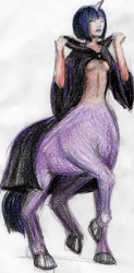 Size: 941x1920 | Tagged: safe, artist:growler steel, derpibooru import, twilight sparkle, centaur, unicorn, g4, centaurified, cloak, clothes, horn, species swap