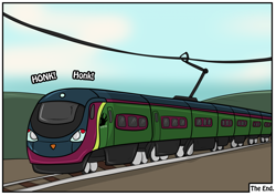 Size: 2283x1614 | Tagged: safe, artist:rex-equinox, derpibooru import, part of a set, thorax, changeling, comic:thorax's shocking express, g4, comic, commission, inanimate tf, locomotive, story included, train, train pony, trainified, transformation, vehicle