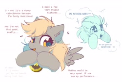 Size: 3400x2300 | Tagged: safe, artist:mirtash, derpibooru import, derpy hooves, lightning dust, pegasus, pony, g4, alternate name, alternate universe, blonde, blonde mane, blushing, bust, cute, derpabetes, dialogue, duo, duo female, ear fluff, ears, emanata, eye clipping through hair, eyebrows, eyebrows visible through hair, eyelashes, female, filly, filly derpy, filly derpy hooves, filly lightning dust, foal, friendshipping, golden eyes, gray coat, high res, hooves together, leg fluff, long mane, looking away, medal, open mouth, open smile, shy, shy smile, simple background, smiling, spread wings, starry eyes, talking, text, weapons-grade cute, white background, wingding eyes, wings, younger
