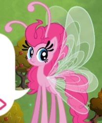 Size: 448x539 | Tagged: safe, derpibooru import, screencap, pinkie pie, breezie, breezie pie, breeziefied, dialogue, gameloft, species swap