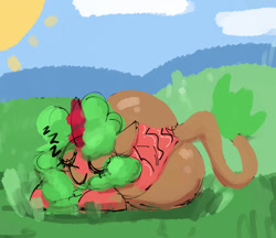 Size: 1280x1104 | Tagged: safe, artist:wallswallswalls, oc, oc only, kirin, pony, grass