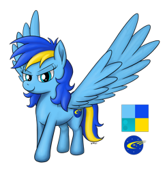 Size: 3450x3558 | Tagged: safe, artist:wapamario63, oc, oc only, oc:sapphire cosmos, pegasus, pony, commission, female, mare, reference sheet, simple background, smug, solo, spread wings, transparent background, wings