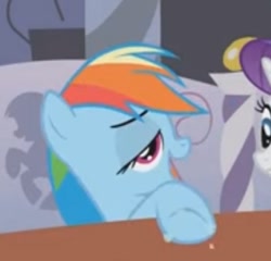 Size: 411x394 | Tagged: safe, derpibooru import, screencap, rainbow dash, pegasus, pony, g4, funny face, jacuzzi, out of context, spa