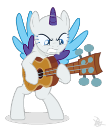 Size: 988x1174 | Tagged: safe, artist:pegasister64, derpibooru import, pony, g4, base, female, guitar, guitarity, mare, musical instrument, simple background, solo, transparent background