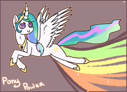 Size: 1280x926 | Tagged: safe, artist:ferafel, derpibooru import, princess celestia, alicorn, pony, g4, 2014, c:, smiling, solo