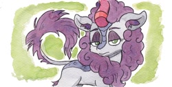 Size: 1392x700 | Tagged: safe, artist:lost marbles, artist:oxfordinaryart, derpibooru import, maud pie, kirin, g4, female, meme, solo, special eyes, traditional art, watercolor painting