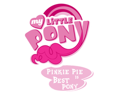 Size: 828x621 | Tagged: safe, artist:thebronypony123, derpibooru import, pinkie pie, g4, logo, my little pony logo, pinkie pie is best pony, simple background, solo, transparent background