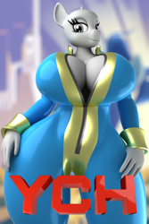 Size: 1000x1500 | Tagged: safe, artist:argos90, derpibooru import, anthro, 3d, big breasts, breasts, clothes, commission, huge breasts, uniform, wide hips, wonderbolts uniform, your character here