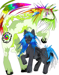 Size: 833x1054 | Tagged: safe, artist:downioader, derpibooru import, oc, oc only, pony, duo, simple background, white background