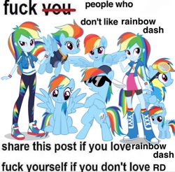 Size: 735x724 | Tagged: safe, derpibooru import, edit, rainbow dash, human, pegasus, pony, equestria girls, g4, female, filly, filly rainbow dash, foal, humanized, meme, simple background, sunglasses, vulgar, white background, younger