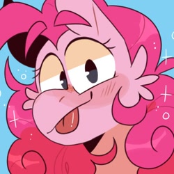 Size: 498x498 | Tagged: safe, artist:skythefang, derpibooru import, pinkie pie, earth pony, g4, :p, ?pink pony¿, bust, female, mare, portrait, solo, tongue, tongue out