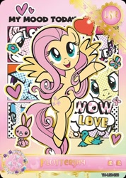 Size: 850x1191 | Tagged: safe, derpibooru import, fluttershy, series:卡游辉月四, g4, card, kayou, merchandise, my little pony logo, official, text, trading card