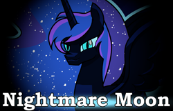 Size: 1589x1021 | Tagged: safe, artist:objectyu, derpibooru import, nightmare moon, art pack:nightmareyu, g4, label