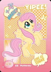 Size: 850x1191 | Tagged: safe, derpibooru import, fluttershy, series:卡游友谊绘影, card, chinese, comic style, design, kayou, merchandise, official, solo, text