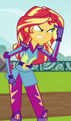 Size: 394x665 | Tagged: safe, derpibooru import, screencap, sunset shimmer, equestria girls, friendship games, g4, cropped, solo