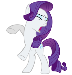 Size: 1926x2013 | Tagged: safe, artist:sierraex2, derpibooru import, rarity, earth pony, pony, g4, the return of harmony, bipedal, earth pony rarity, female, hornless unicorn, mare, missing horn, race swap, simple background, solo, transparent background