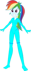 Size: 697x1563 | Tagged: safe, artist:invisibleink, artist:tylerajohnson352, derpibooru import, rainbow dash, equestria girls, g4, cyan, cyberspace, glowing body, simple background, teal, transparent background