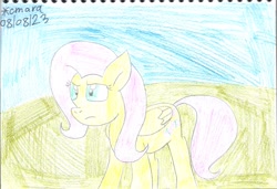 Size: 1401x959 | Tagged: safe, artist:cmara, derpibooru import, fluttershy, pegasus, g4, female, solo