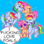 Size: 3000x3000 | Tagged: safe, artist:feralkittyclawz, derpibooru import, rainbow dash, scootaloo, pegasus, pony, g4, age difference, blue background, blush lines, blushing, dialogue, duo, duo female, ears, eyes closed, female, filly, floating heart, floppy ears, foal, forehead kiss, heart, implied foalcon, kissing, lesbian, lidded eyes, lying down, mare, open mouth, open smile, prone, rainbow dash is a foal fiddler, scootadash, shipping, simple background, smiling, speech bubble, tail, vulgar, wings