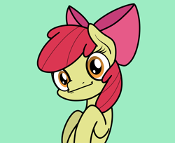 Size: 2048x1674 | Tagged: safe, artist:ewoudcponies, derpibooru import, apple bloom, earth pony, pony, bust, female, filly, foal, green background, portrait, simple background, solo