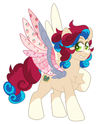 Size: 4664x5540 | Tagged: safe, artist:crazysketch101, derpibooru import, oc, oc only, oc:chintzugi, pegasus, pony, amputee, artificial wings, augmented, chest fluff, commission, freckles, prosthetic limb, prosthetic wing, prosthetics, simple background, solo, transparent background, wings