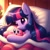 Size: 1024x1024 | Tagged: safe, ai content, derpibooru import, generator:bing image creator, generator:dall-e 3, machine learning generated, twilight sparkle, unicorn twilight, unicorn, g4, bed, crossover, cuddling, cuddling in bed, cute, heartwarming, horn, hug, in bed, kirby, kirby (series), mama twilight, motherly, motherly love, nintendo, pillow, prompter:gaminglover1992, video game crossover, wholesome