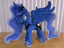 Size: 650x488 | Tagged: source needed, safe, artist:equestriaplush, derpibooru import, princess luna, alicorn, pony, concave belly, female, irl, mare, photo, plushie, slender, solo, standing, thin