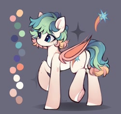 Size: 1418x1334 | Tagged: safe, artist:lerkfruitbat, derpibooru import, oc, oc only, bat pony, pony, butt, female, gray background, mare, plot, reference sheet, simple background, solo, underhoof