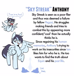 Size: 2002x2048 | Tagged: safe, artist:melodymelanchol, derpibooru import, pegasus, pony, comic:smosh in equin, anthony padilla, april fools, crying, dialogue, male, ponified, simple background, smosh, solo, species swap, speech bubble, stallion, text, white background